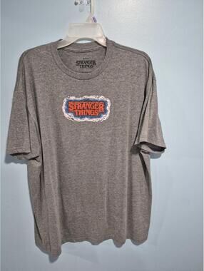 Stranger Things Graphic T-Shirt 2X Gray